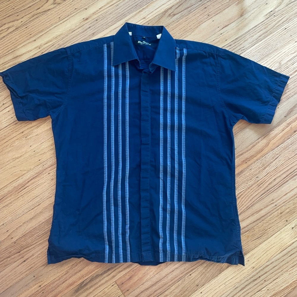 Ben Sherman black label Blue Cuba Vera men’s shirt - Large